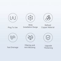 Xiaomi Youpin เครื่องกรองท่อระบายน้ําทองแดงแบบหนาดับกลิ่นสําหรับห้องน้ําห้องครัวห้องน้ํา