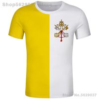 2023 NEW VATICAN CITY STATE t shirt diy free custom made name number vat t-shirt nation flag va latin red country text logo photo clothes