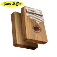 【YF】 Upgraded Kalimba 17-key Thumb Handguard Wood Mahogany Mbira Musical Instruments with Tuning Cleaning