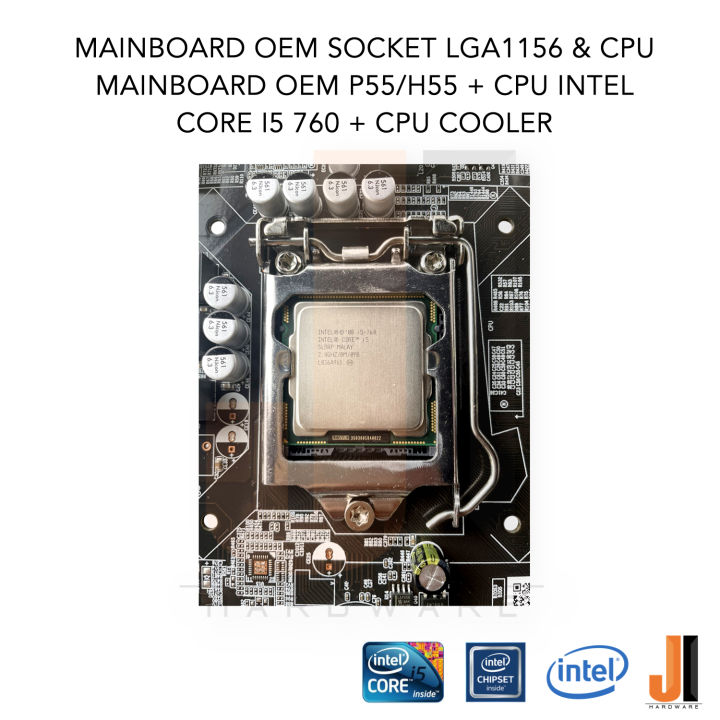 ชุดสุดคุ้ม-mainboard-oem-p55-h55-lga-1156-intel-core-i5-760-2-80ghz-cpu-cooler-มือสองเฉพาะ-cpu-สินค้าสภาพดีมีการรับประกัน