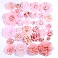 【YF】●■  10Pcs Fabric Artificial Flowers Wedding Invitation Clothing Hats Projects