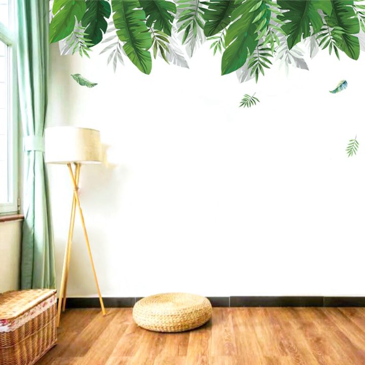 wallpaper-sticker-for-wall-wallpaper-dinding-wallpaper-sticker-for-wall-wallpaper-xunjie-background-bedroom-rainforest-self-adhesive-removable-green-leaf-home-decoration-wall-sticker-mural-decals