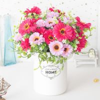 Autumn Artificial Sun Flower Silk Bouquet Rose Gerbera True and False Flower DIY Decoration Vase Home Wedding Christmas Decorati