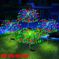 90120150 LED Waterproof Solar Garden Firework Lights Outdoor Decorative Light String Fairy Lamp for Lawn Path Party