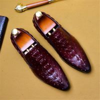 Phenkang Leather Black Mens Shoes Oxford Office Shoes For Men Luxury Dress Shoes Slipon Wedding Shoes For Men