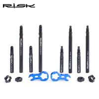 RISK RA108 แบบบูรณาการที่ถอดออกได้ 45 มม.80 มม.จักรยานจักรยานหลอดด้านในวาล์ว Extender Extension พร้อม Core ประแจอลูมิเนียม-dfgsrertersd