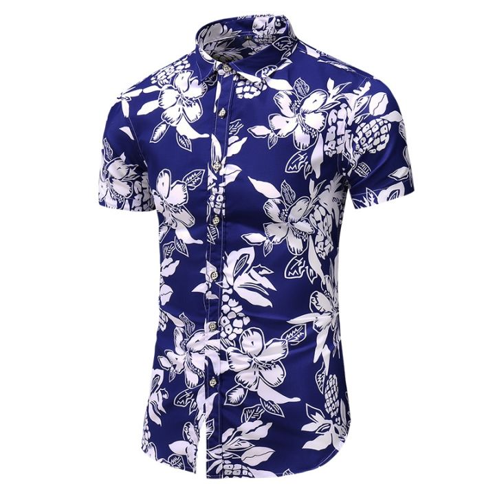 เสื้อมาใหม่ล่าสุดแฟชั่น2023สำหรับผู้ชายเสื้อฮาวายแขนสั้นเสื้อลำลองเข้ารูปพอดีดอกไม้ชายหาด-m-7xl-สำหรับฤดูร้อน