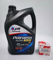 PTT Performa Synthc Plus EVOTEC 10w-40 เบนซิน ขนาด 4 ลิตร+กรองเครื่อง Oil Filter TOYOTA Altis 2.0 ปี09-13,YARIS ปี14 ขึ้นไป แท้เบิกศูนย์ รหัส.04152-YZZA6