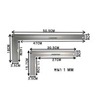 ฉากวัดไม้ อลูมิเนียม มีขนาด 30/50 cm. อลูมิเนียมฉาก ฉากวัดมุม ฉากวัดไม้อลูมิเนียมมีแถบระดับน้ำ สินค้าพร้อมส่ง(ราคา/ชิ้น)