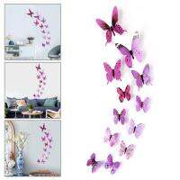 Nighttime Butterfly Glow Simulation Butterfly Festival Decoration Decoration Wall 3D Decal E4Q5