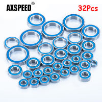 AXSPEED 32Pcs Wheel Hub Axle Blue Sealed Bearing Kit for Traxxas TRX-4 TRX4 E-Revo 2.0 TRA86086-4 110 RC Crawler Car Parts