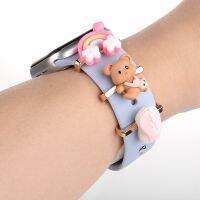 fgjdtrdh Cartoon Bear Resin Mini Mouse Charms for iWatch series 7 6 5 3se/Galaxy watch 4/Classic Bracelet Decoration for Apple watch Band