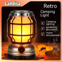 Outdoor Retro Led Camping Lantern Portable Multifunctional Usb Rechargeable Portable Solar Hand Lamp