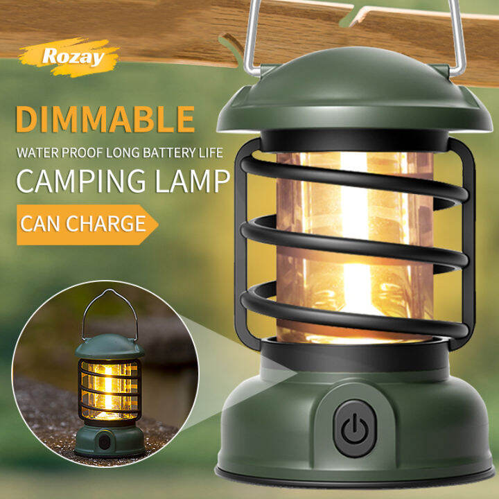 Outdoor LED portable camping tent light rechargeable hanging camping ...