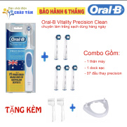HCMCombo Bàn chải điện Oralb Vitality Precision Clean + Vỉ 5 đầu bàn chải