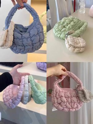 ☇✒ 2023 new COS bag summer micro Korean limited candy color mini cloud bag wrinkled dumpling handbag