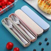 2/3pcs Portable Stainless Steel Cutlery Suit with Storage Box China Chopstick Fork Spoon Knife High Quality Travel Tableware Set Flatware Sets