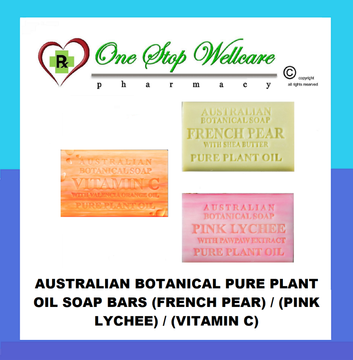 AUSTRALIAN BOTANICAL PURE PLANT OIL SOAP BARS (FRENCH PEAR) / (PINK
