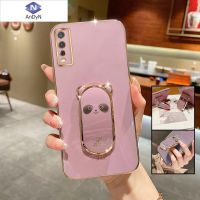 AnDyN Casing Case For Vivo Y20 2021 Y20SG Y20i Y20S Y20 2022 Y20 sd Case With Panda Folding Bracket Stand Soft TPU Square Phone Case