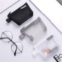 【CW】❅☬  Transparent Mesh Storage Office Organizer Jewelry Earphone Cords Bank Cards Holder Pock