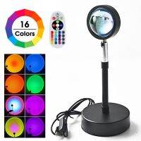 (16Colors change) Sunset Lamp Projector Led Night Light Sunset-Red Rainbow Projection Desk Lamp Night Lights