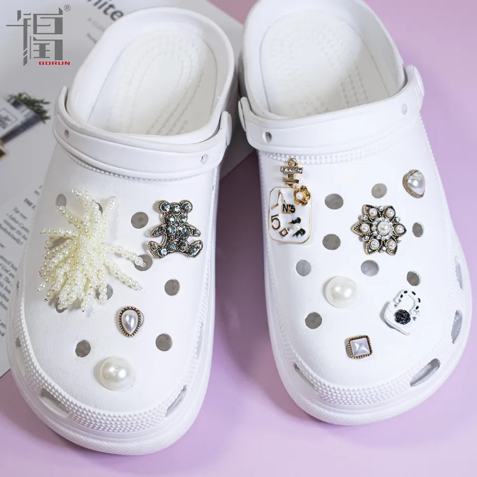 High Quality Pearl Flower Set Shoe Charms For Croc - 6Pcs