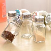 2PC Creative Glass Seasoning Bottle Pepper Bottle Double Layer Seasoning Bottle Storage Tank Home Kitchen Supplies