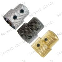 WK-3 Pcs Metal Knurled Barrel Dual Concentric Bass Guitar Tone Tunning Knobs Bass volume Control Buttons Potentiometer Knobs