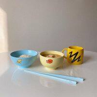 Cutelife Cute Cartoon Ceramics Cup Plates And Bowls Dinner Set Kitchen Porcelain Dinnerware Set Kitchen Household Tableware Set