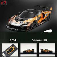 จอแอลซีดี1:64รุ่นรถ Senna GTR อัลลอยคอลเลกชันรถสปอร์ต-สีส้ม