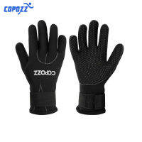 COPOZZ 3Mm Neoprene ถุงมือดำน้ำวัสดุที่อบอุ่นว่ายน้ำ Surf Rowing Protection ถุงมือกันลื่นกีฬาทางน้ำ