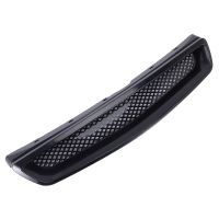 EK T-R Style Front Bumper Hood Mesh Grill Racing Grille for Honda Civic EK CX DX EX HX LX Type R 1999-2000 Glossy Black