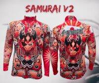 เสื้อตกปลา แฟชั่น กีฬากลางแจ้ง JK THAILAND ลาย SAMURAI V2 ป้องกันUV 80-90% สีไม่ตก แห้งเร็ว ใส่ได้ ชาย และ หญิง