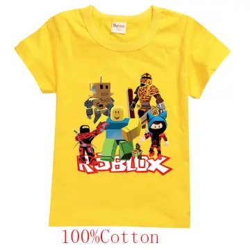 110, Colour 8) kids Boys Girls ROBLOX Anime Short sleeved tops