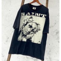 SAINT MICHAEL CHO Tears of Venus White Ink Direct Spray Print Retro Made Old Wash Vintage Short Sleeve T-shirt