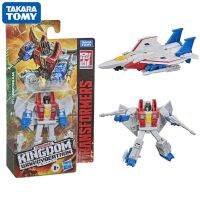 TAKARA หม้อแปลงไฟฟ้ารุ่น Starscream ล้อมล้อมอาณาจักรสำหรับตุ๊กตาขยับแขนขาได้หุ่นยนต์ของเล่นสำหรับของขวัญวันเกิดสำหรับเด็กเด็กผู้ชาย