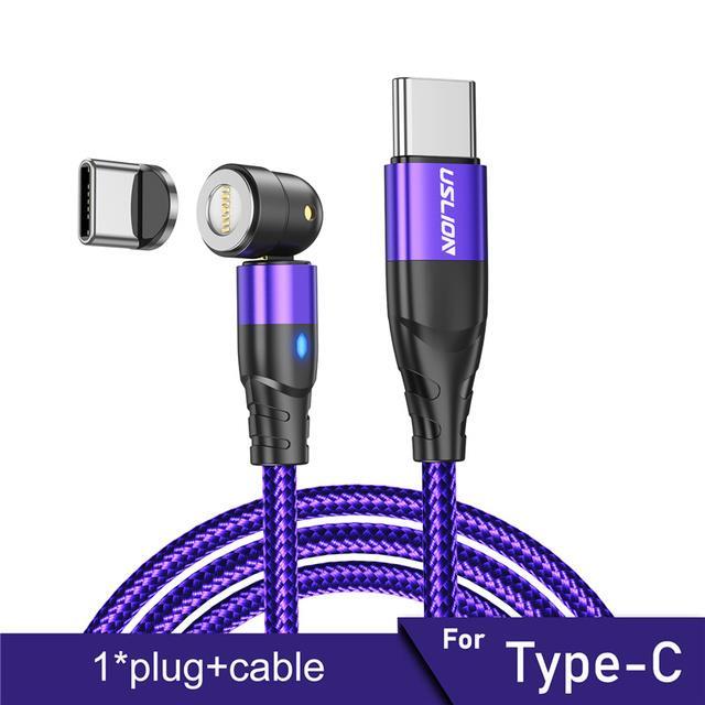 chaunceybi-60w-5a-magnetic-cable-4-0-fast-charging-type-c-to-540-rotation-data-charger-wire-macbook