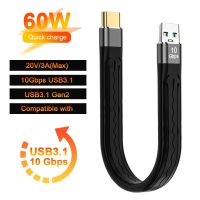 ❧▥✖ Fonken สายเคเบิลข้อมูล USB 4.0 Gen3 PD 100W 5A ชาร์จเร็ว USB C เป็น Type C USB C 40Gbps