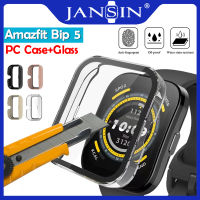 เคส Amazfit Bip 5 ที่ครอบป้องกันหเคสน้าจอสำหรับ Huami Amazfit Bip 5 เคสพีซีเชลล์ + ฟิล์มกระจกนิรภัยดูอุปกรณ์เสริมกรอบ Case