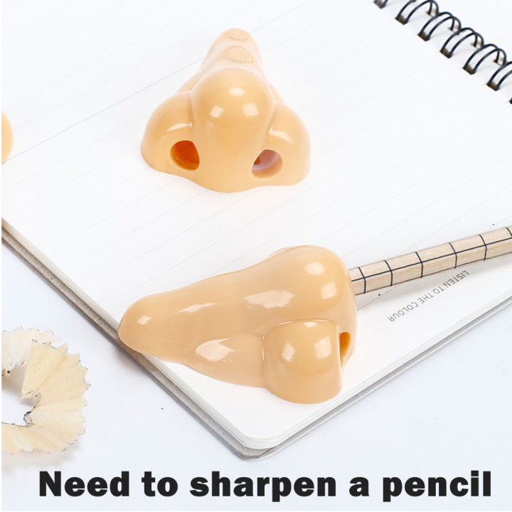50pcs-easy-use-party-student-funny-nose-shape-gifts-for-kids-plastic-novelty-hand-held-art-school-pencil-sharpeners