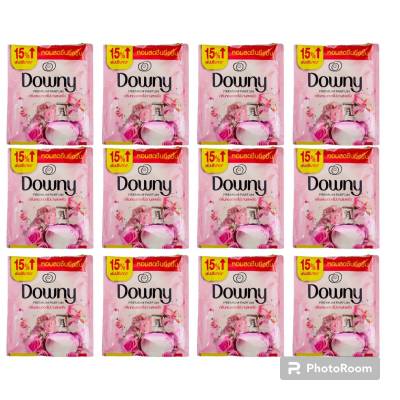 แพ็ค 12 ซอง (23มล/1ซอง) ดาวน์นี่ กลิ่นหอมดอกไม้บานสะพรั่ง ผลิตภัณฑ์ปรับผ้านุ่ม สูตรเข้มข้นพิเศษ Downy Premium Parfum
