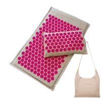 74*44cm Nature Linen Coconut Palm Massage Yoga Mat Sport Pillow Mat with Bag Lotus Spike Acupressure Mat Cushion Accupresure Mat