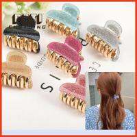 PETI CLOTHING อะคริลิค คลิปผมอะคริลิ สีลูกอมสี Barrette ที่หนีบกรงเล็บผม แฟชั่นสำหรับผู้หญิง กิ๊บหนีบผม ผู้หญิงผู้หญิงผู้หญิง