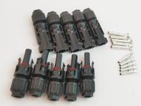 Latest 5 Pairs/lot Solar Connector male and female  Solar Panel Connector used for Solar Cable 2.5mm2 4mm2 6mm2 Wires Leads Adapters