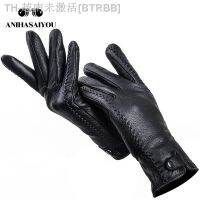 【hot】℗◇✶  Fashion Buckskin real womens leather glovesComfortable warm winter Cold protection for women - 2265