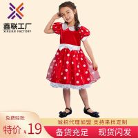 New Childrens Mickey Dress Stage Cosplay Costume Minnie Spotted Polka Dot Princess Dress cosplay