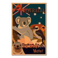 Travel to Australia Sydney Koala Canvas Painting Vintage Wall Pictures Kraft Posters Coated Wall Stickers Home Decoration Gift