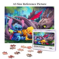 Lilo And Stitch Wooden Jigsaw Puzzle 500 Pieces Educational Toy Painting Art Decor Decompression toys 500pcs