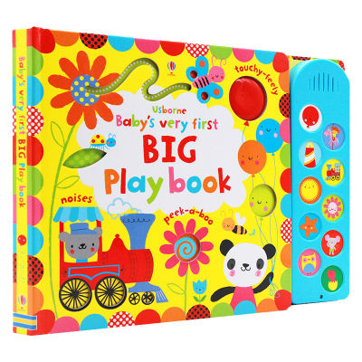 Usborne childrens cardboard touch sound, turn over the book hole book baby S very first big play book