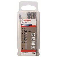 BOSCH ดอกเจาะสแตนเลส 4.8 mm HSS-Co 135 (10ดอก/แพ็ค) Code. 2608585884 4,8x52x86 มม